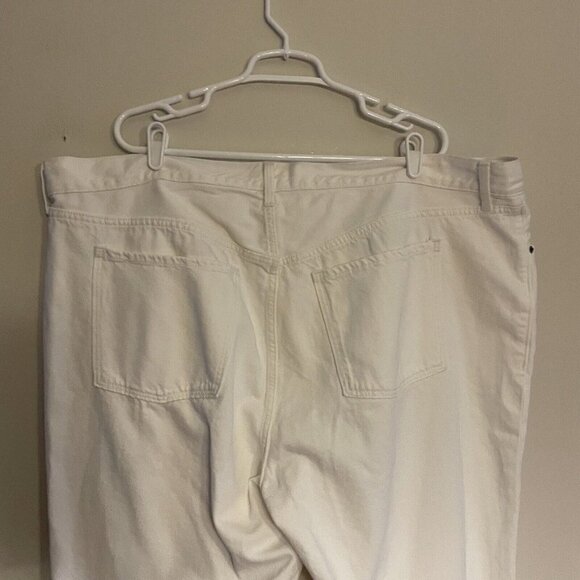Old Navy Women Plus SZ 24 White High Rise Slouchy Straight Denim Jeans NWT - Picture 8 of 10